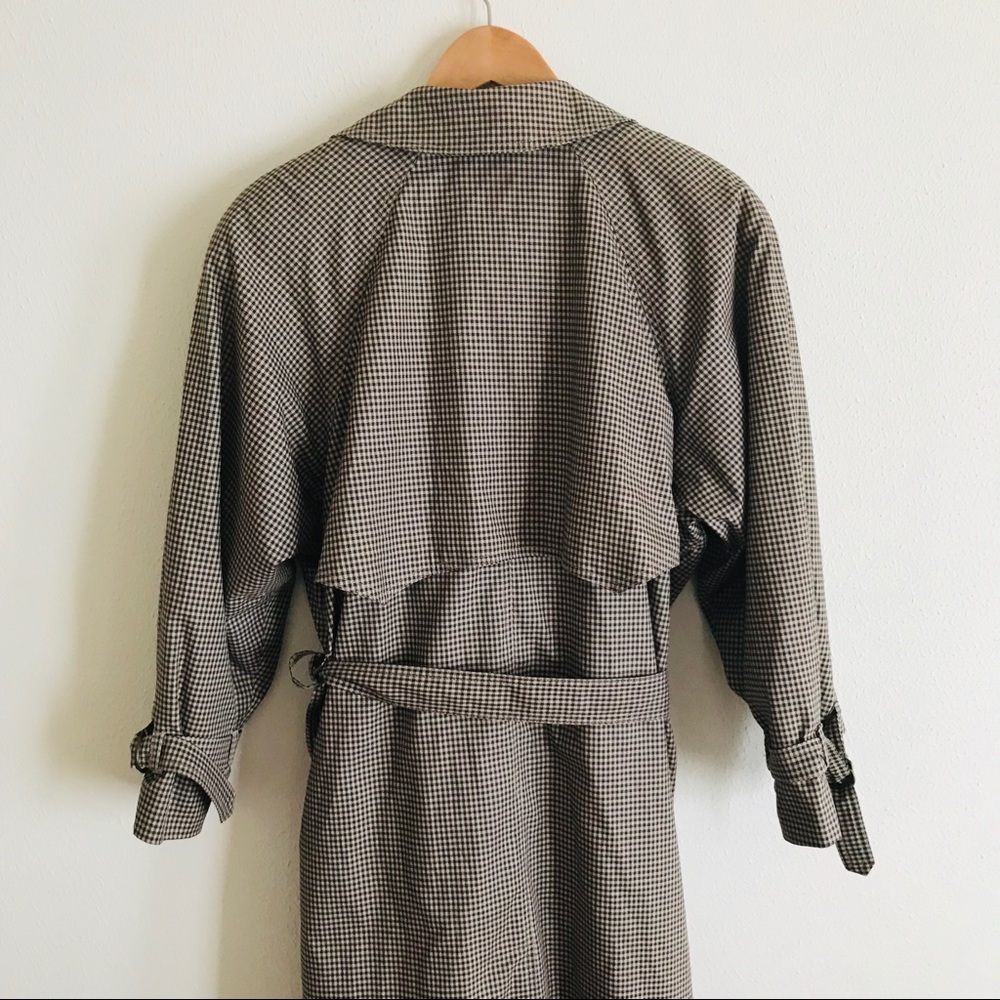 Vintage Misty Harbor  Checkered Trenchcoat - Picture 5 of 8